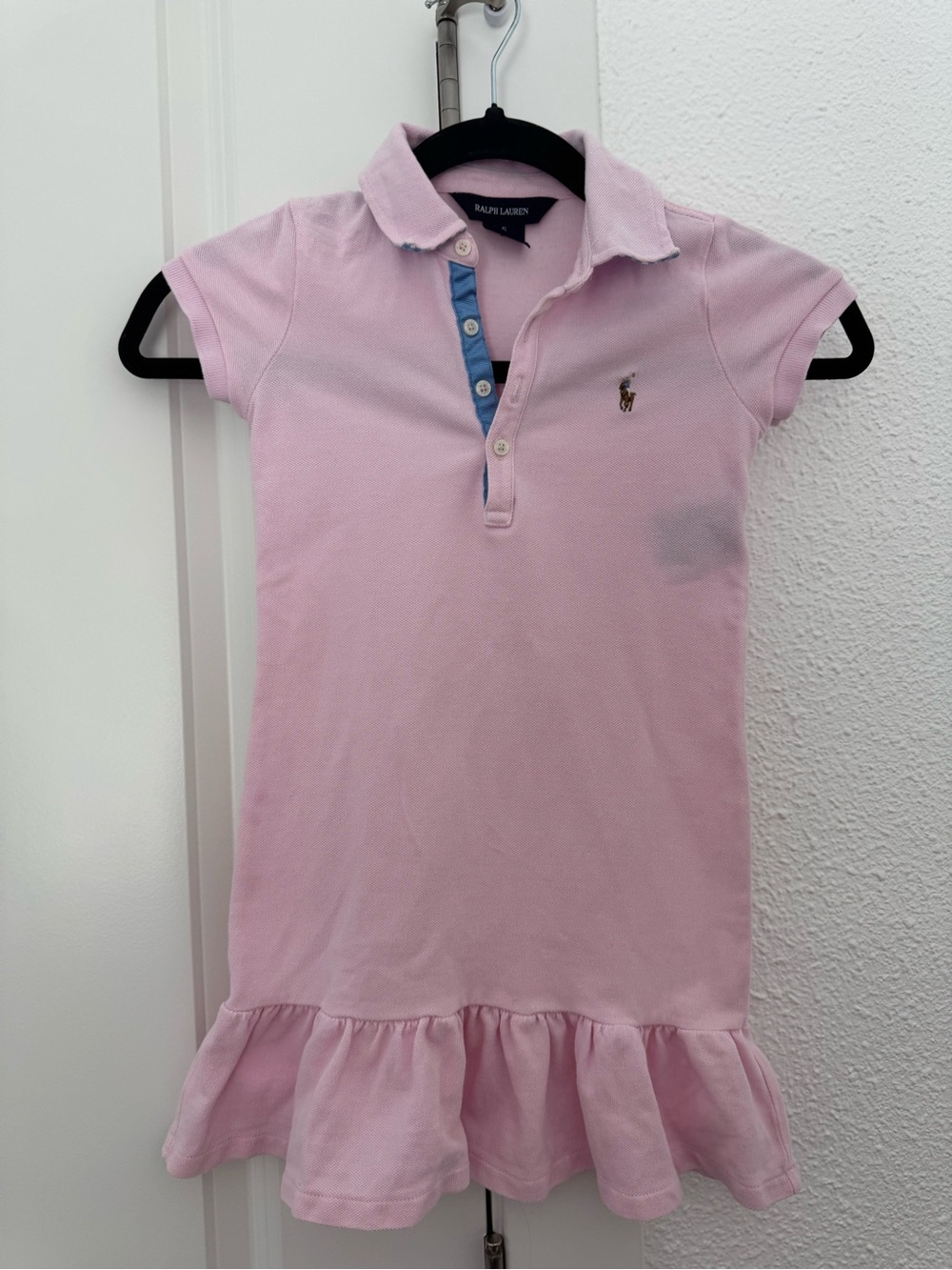 Ralph Lauren Girls' Pink Polo Dress Size -5